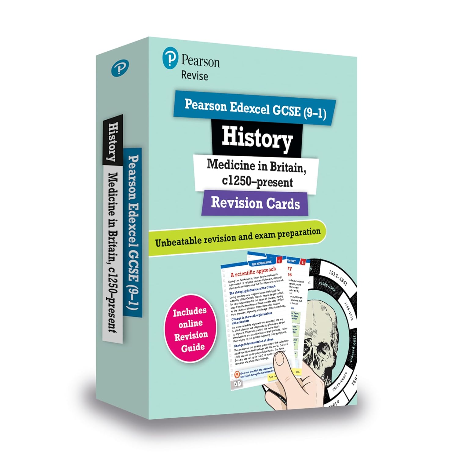 Pearson REVISE Edexcel GCSE History Medicine in Britain Revision Cards incl. online revision – for 2026, 2027 exams